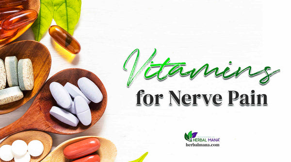 3 essential vitamins for nerve pain relief vitamin capsules in wooden spoons sitting on white table close up