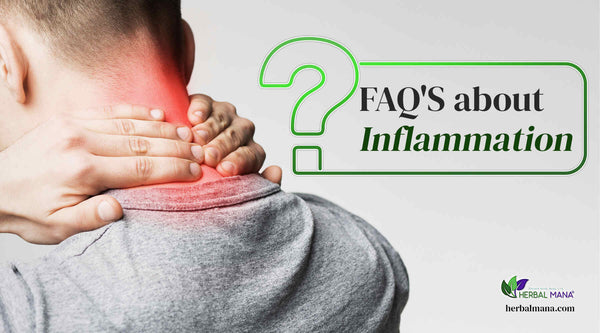 9 faqs about inflammation close up of a man rubbing his neck because of inflammation
