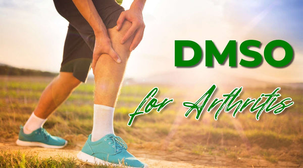 DMSO for Arthritis Man holding his knee in pain mid run