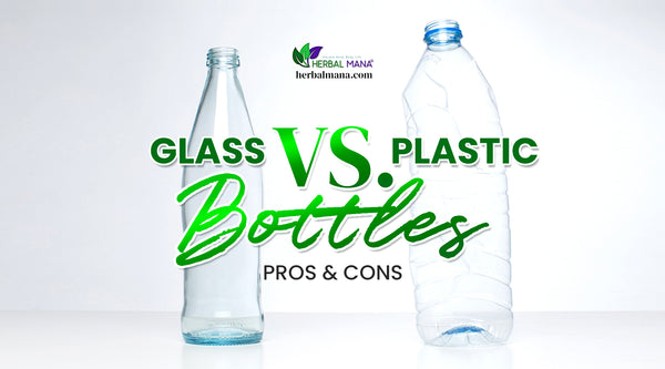 glass vs plastic bottles is glass bad for the environment and plastic effect on the environment glass and plastic bottle next to each other with white background