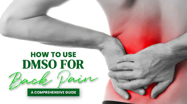 How to Use DMSO for back pain person holding their back with red pain orb