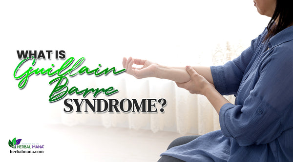 what is guillain barre syndrome cause natural treatment options available that may help woman wearing blue shirt sitting white background holding right writs because of pins and needle pain