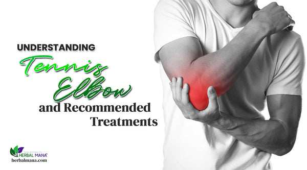 what is tennis elbow the cause symptoms of tennis elbow natural remedies for tennis elbow man in white t shirt black and white photo holding his elbow in pain with red pain spot on elbow black and green text