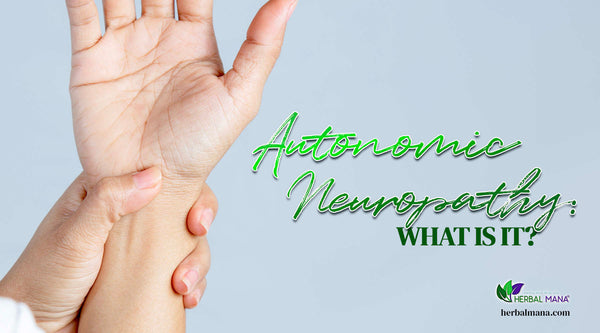 autonomic neuropathy symptoms causes natural remedies person holding their wrist in pain close up blue background