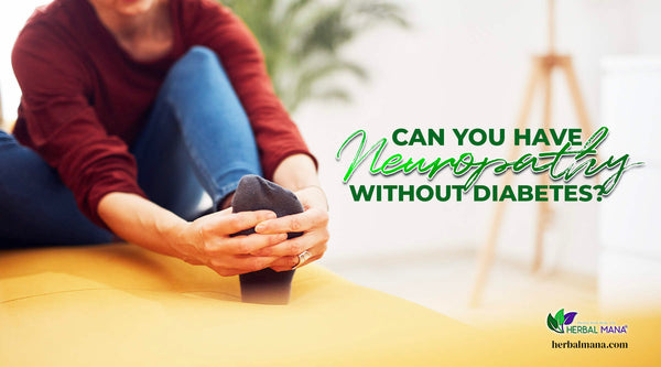 can you have neuropathy without diabetes person holding their foot from nerve pain close up blurred background