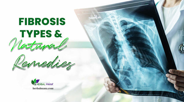 fibrosis types natural remedies doctor looking at at an xray close up green text overlay