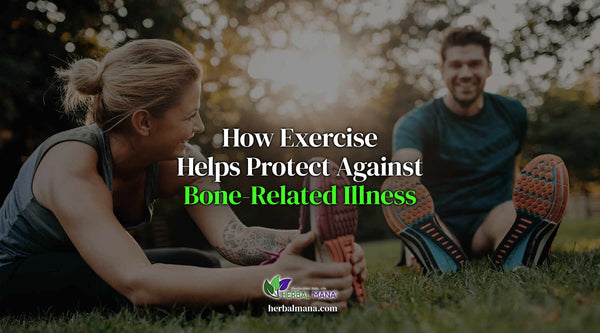 how exercise helps protect against bone related illness man and woman sitting in the grass stretching
