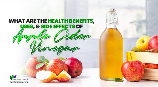  is apple cider vinegar good for you what are the health benefits of apple cider vinegar uses side effects apples whole and cut sitting in wood crate on white table ACV in glass bottle