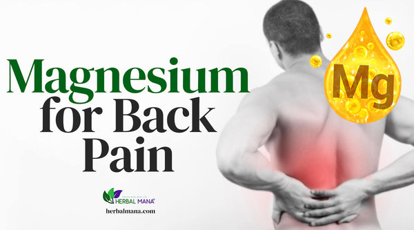 magnesium for back pain is it effective man holding his back in pain with mg graphic overlaid