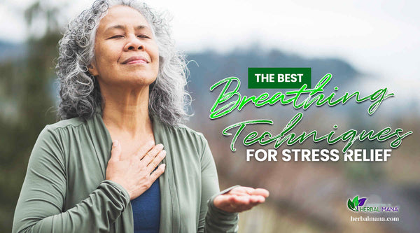the best breathing techniques for stress relief woman standing outside breathing deeply to relieve stress
