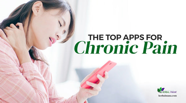 the top apps for chronic pain 4 will shock you woman looking at her phone holding her neck in pain close up