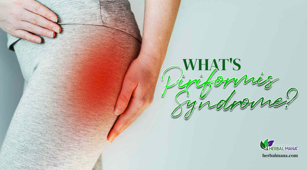 whats piriformis syndrome symptoms natural remedies person with red pain orb on hip close up green text overlay