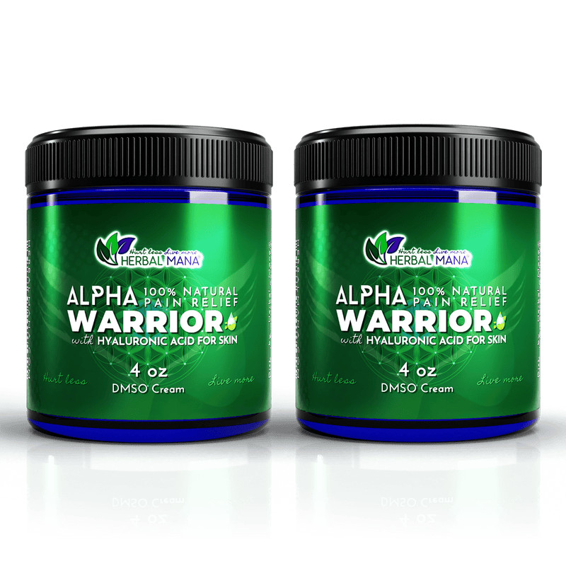 DMSO Cream for Joint & Muscle Recovery | Alpha Warrior DMSO Cream for Joint & Muscle Recovery | Alpha Warrior 4 oz (2 pack) Herbal Mana