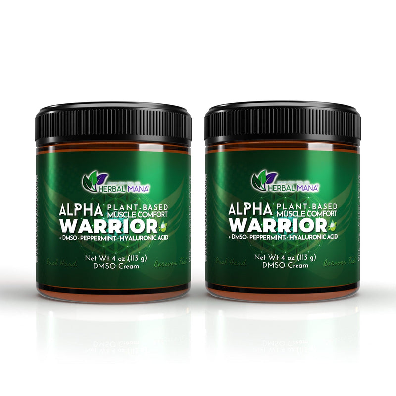 DMSO Cream for Joint & Muscle Recovery | Alpha Warrior DMSO Cream for Joint & Muscle Recovery | Alpha Warrior 4 oz (2 pack) Herbal Mana