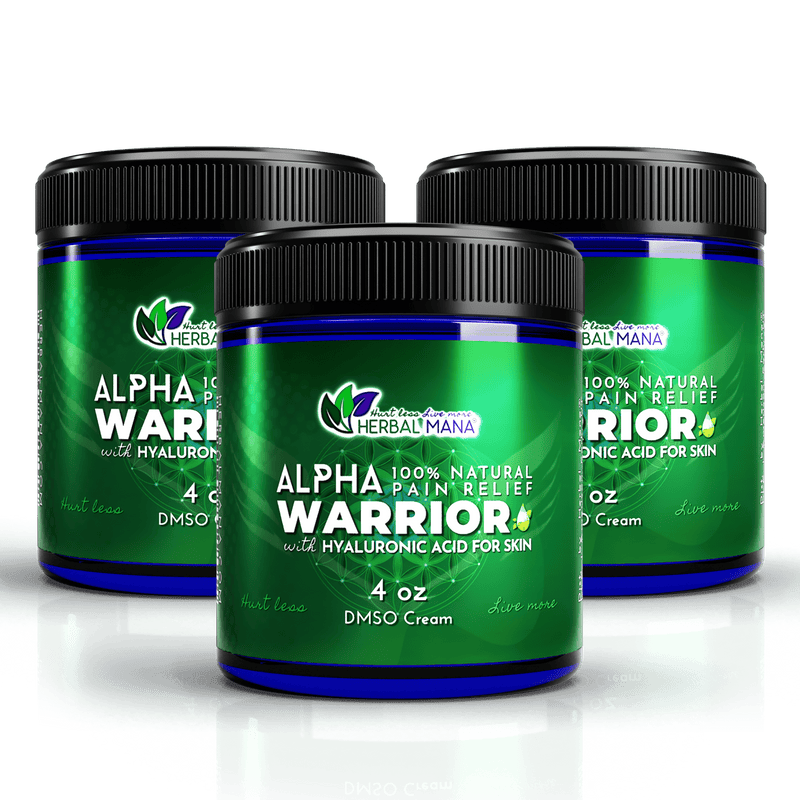 DMSO Cream for Joint & Muscle Recovery | Alpha Warrior DMSO Cream for Joint & Muscle Recovery | Alpha Warrior 4 oz (3 pack) Herbal Mana