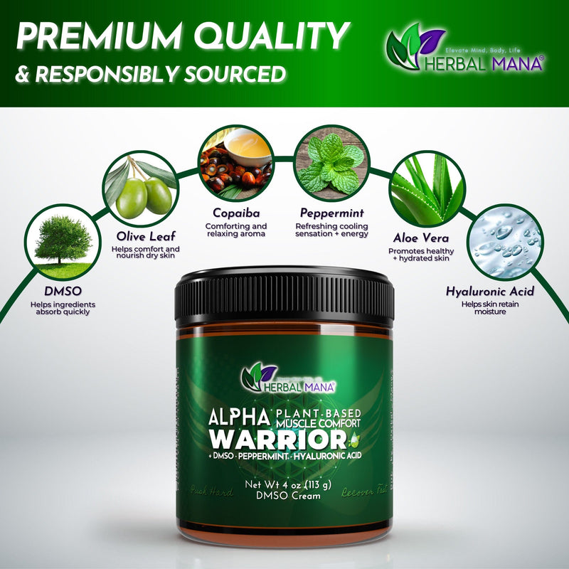 DMSO Cream for Joint & Muscle Recovery | Alpha Warrior DMSO Cream for Joint & Muscle Recovery | Alpha Warrior Herbal Mana