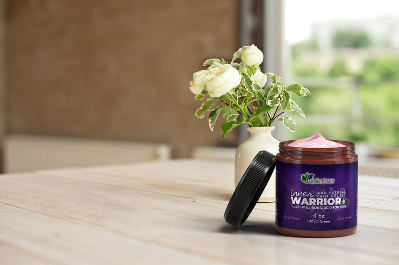 DMSO Cream for Nerve Pain Relief & Sleep | Inner Warrior DMSO Cream for Nerve Pain Relief & Sleep | Inner Warrior 4 oz Herbal Mana