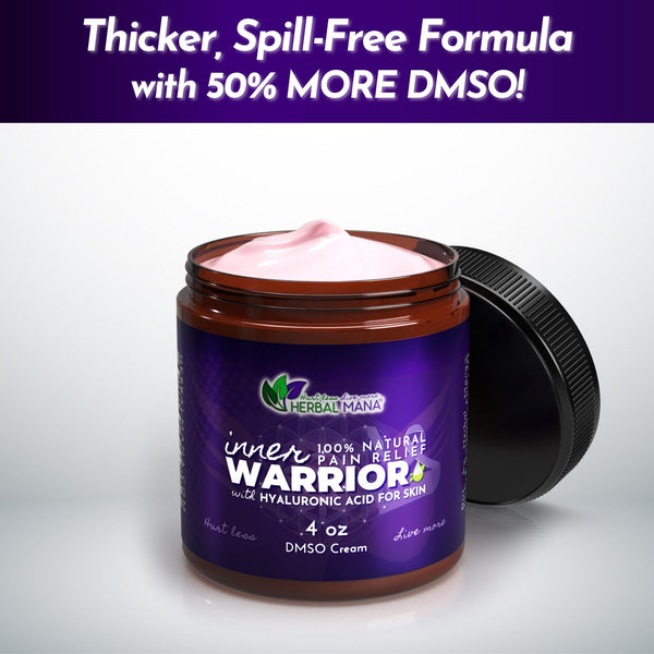 DMSO Cream for Nerve Pain Relief & Sleep | Inner Warrior DMSO Cream for Nerve Pain Relief & Sleep | Inner Warrior 4 oz Herbal Mana