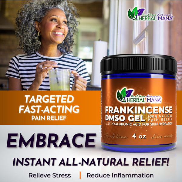 Frankincense DMSO Gel with Hyaluronic Acid Frankincense DMSO Gel with Hyaluronic Acid 4 oz Herbal Mana