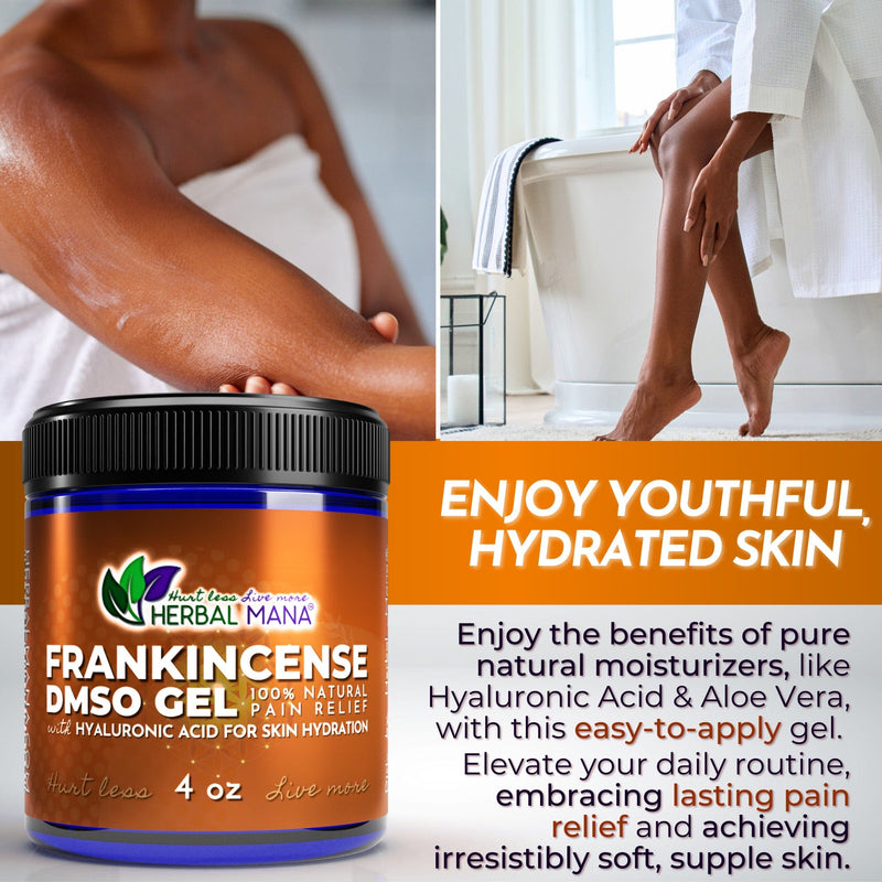 Frankincense DMSO Gel with Hyaluronic Acid Frankincense DMSO Gel with Hyaluronic Acid 4 oz Herbal Mana