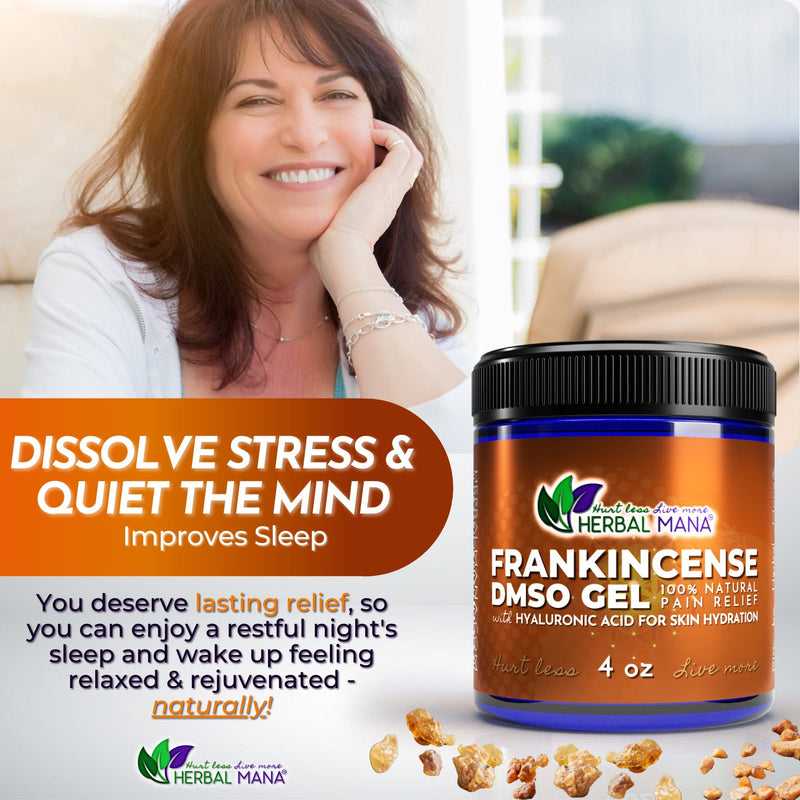 Frankincense DMSO Gel with Hyaluronic Acid Frankincense DMSO Gel with Hyaluronic Acid 4 oz Herbal Mana
