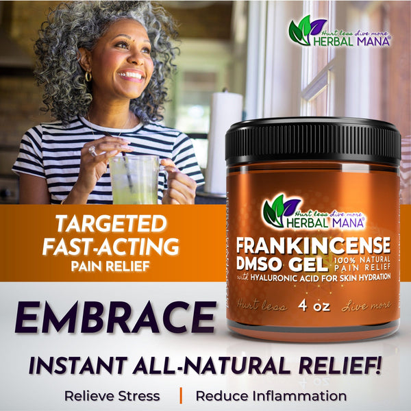 Frankincense DMSO Gel with Hyaluronic Acid Frankincense DMSO Gel with Hyaluronic Acid 4 oz Herbal Mana