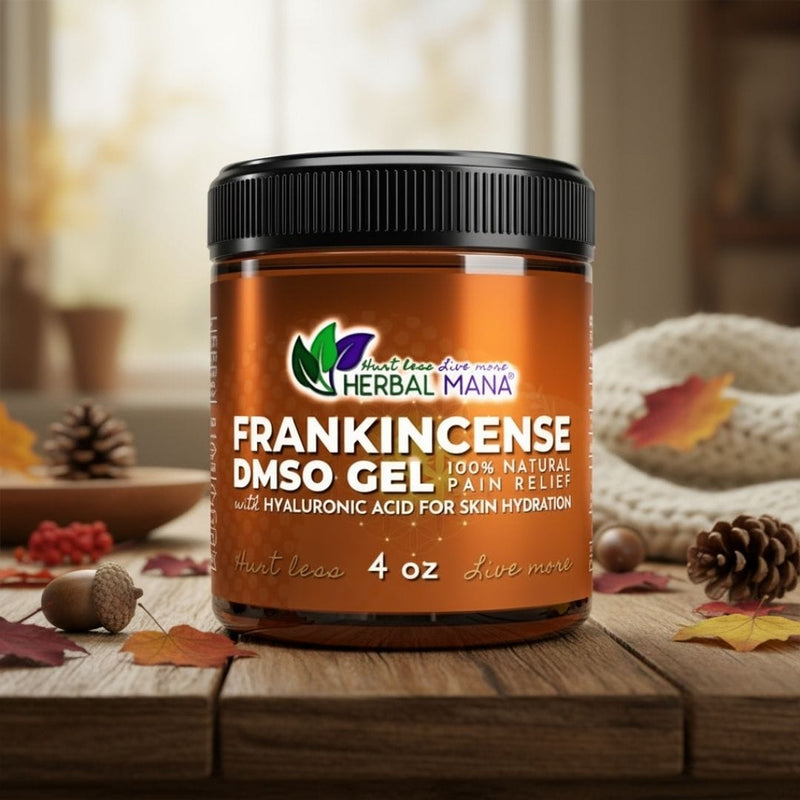 Frankincense DMSO Gel with Hyaluronic Acid Frankincense DMSO Gel with Hyaluronic Acid 4 oz Herbal Mana