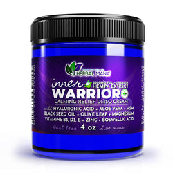 Inner Warrior+ Calming Relief DMSO Cream (5000mg) 4 oz Herbal Mana