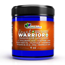 Royal Warrior+ Frankincense DMSO Cream (5000mg) 4 oz Herbal Mana